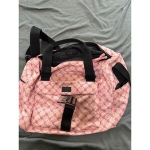 Lauren Ralph Lauren Pink Monogram‎ Duffel Bag Travel Gym Weekender Carry On
